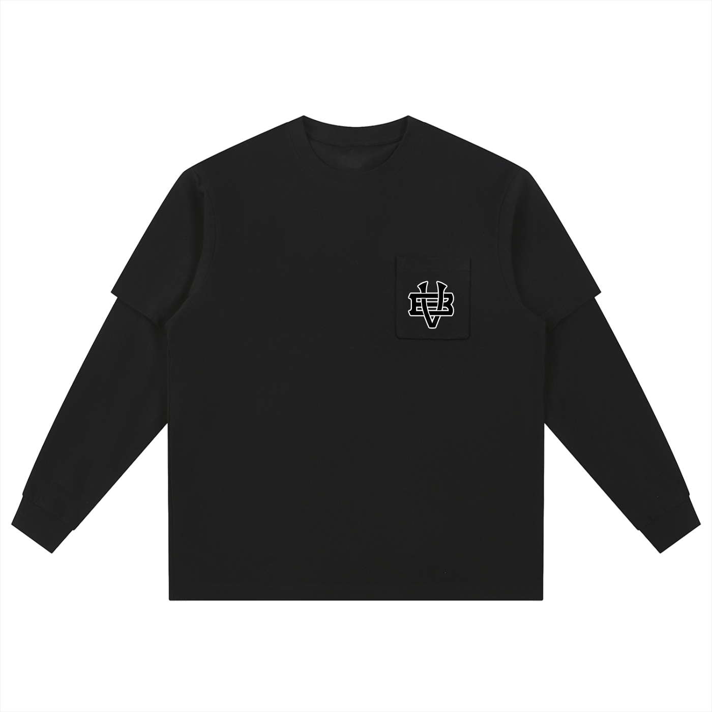 Villa Blvd Bold Vintage Layered Long Sleeve T-Shirt ☛ Multiple Colors Available ☚