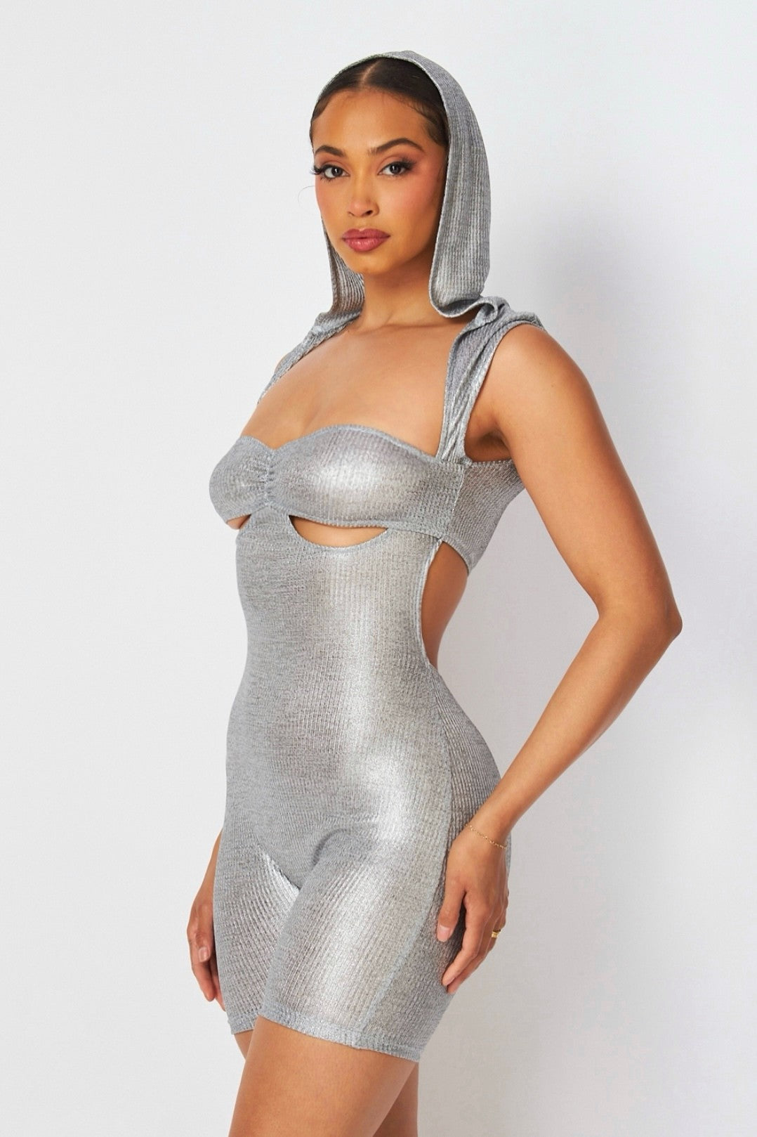 Villa Blvd ƎDEN Metallic Hollow Romper