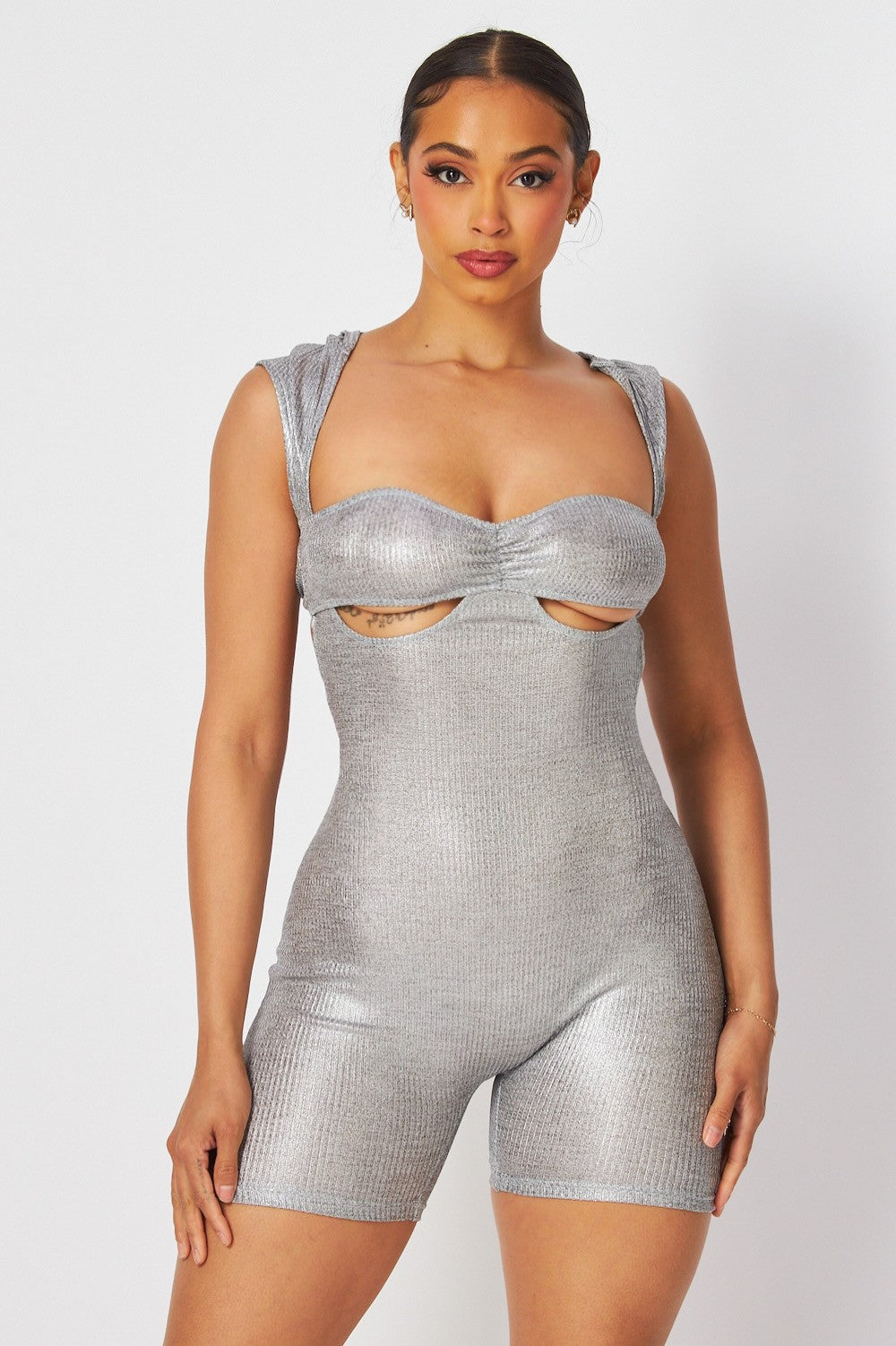 Villa Blvd ƎDEN Metallic Hollow Romper