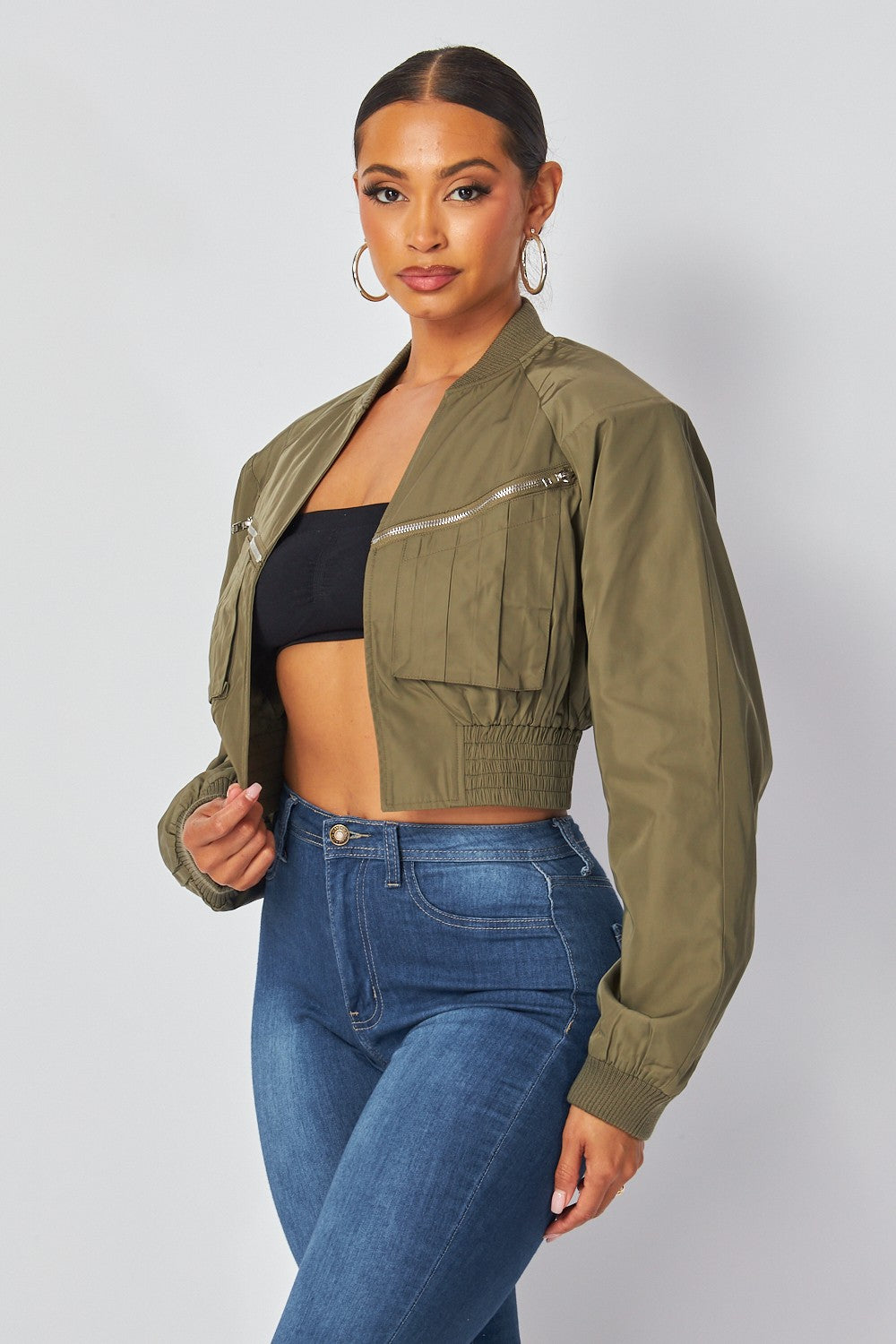Villa Blvd ƎDEN Cropped Nylon Bomber Jacket ☛ Multiple Colors Available ☚