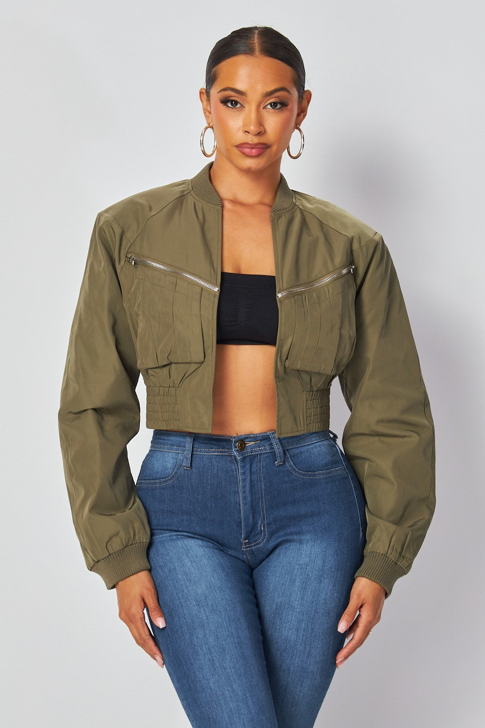 Villa Blvd ƎDEN Cropped Nylon Bomber Jacket ☛ Multiple Colors Available ☚