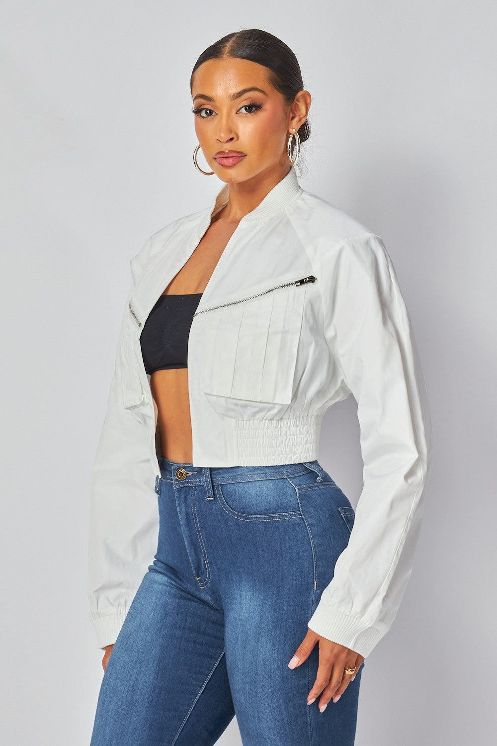Villa Blvd ƎDEN Cropped Nylon Bomber Jacket ☛ Multiple Colors Available ☚
