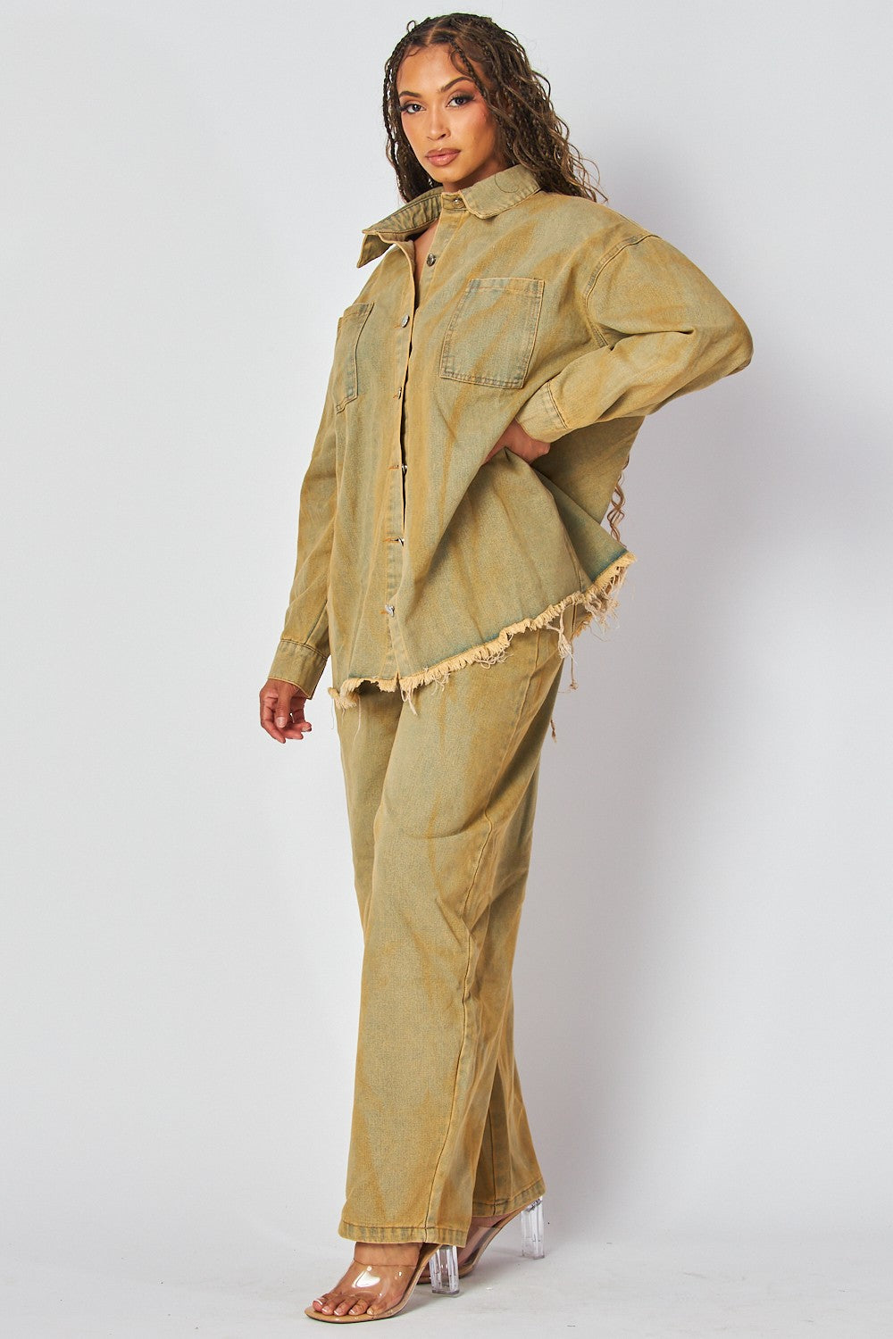Villa Blvd ƎDEN Acid Wash Denim Set