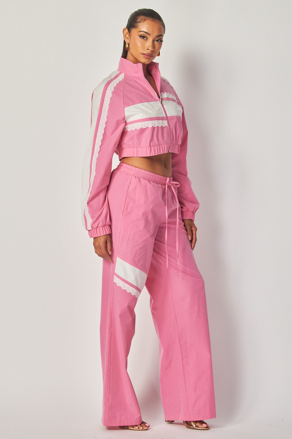 Villa Blvd ƎDEN Nylon and Lace Tracksuit ☛ Multiple Colors Available ☚