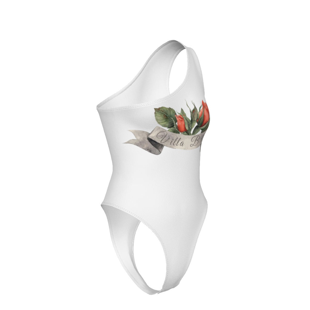 Villa Blvd Vintage Floral One-Shoulder Bodysuit