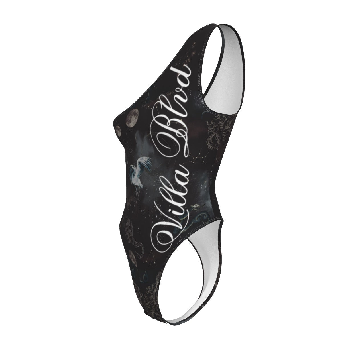 Villa Blvd Avenir Nox Caelestis One-Shoulder Bodysuit