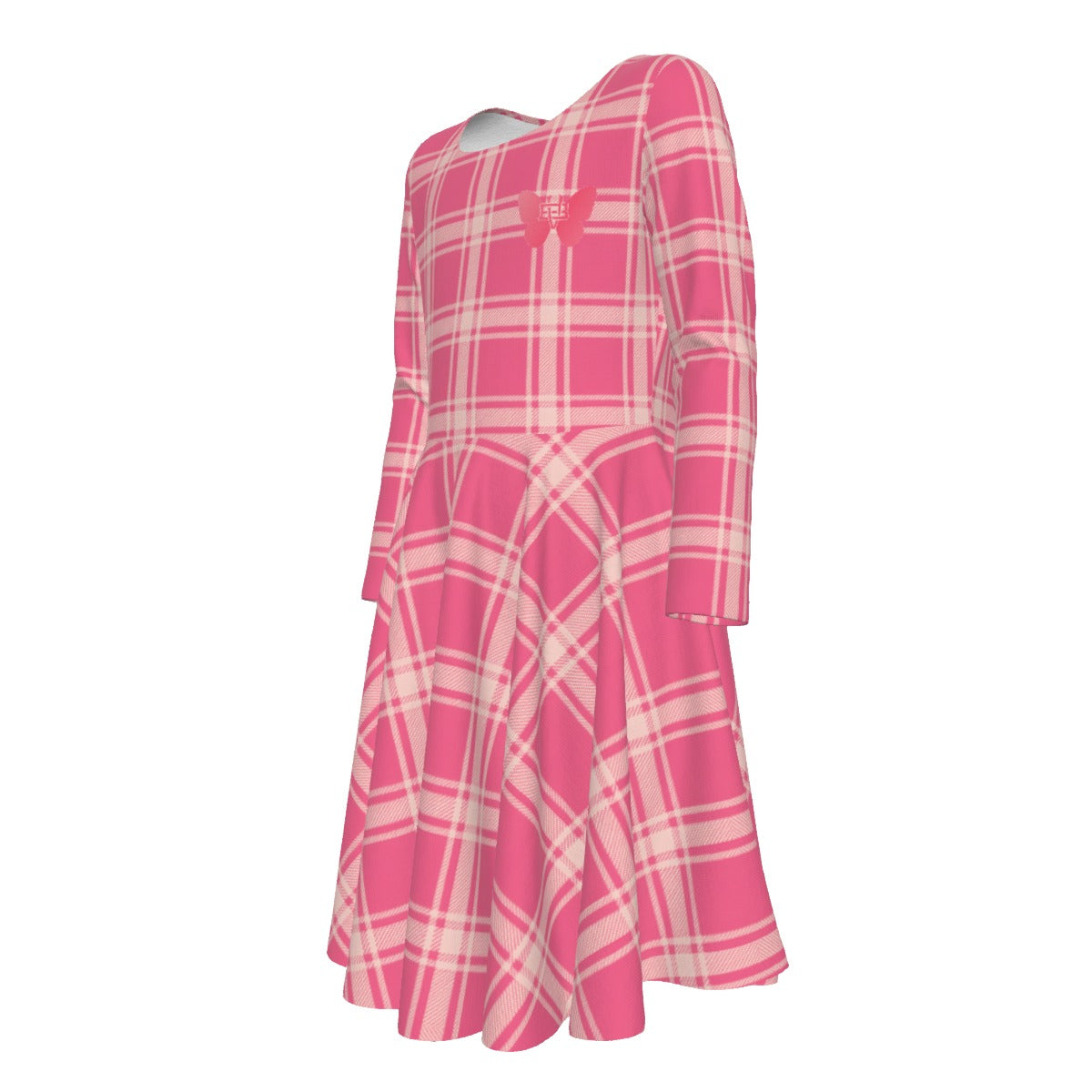 Villa Blvd Girls Bold Butterfly Plaid Dress