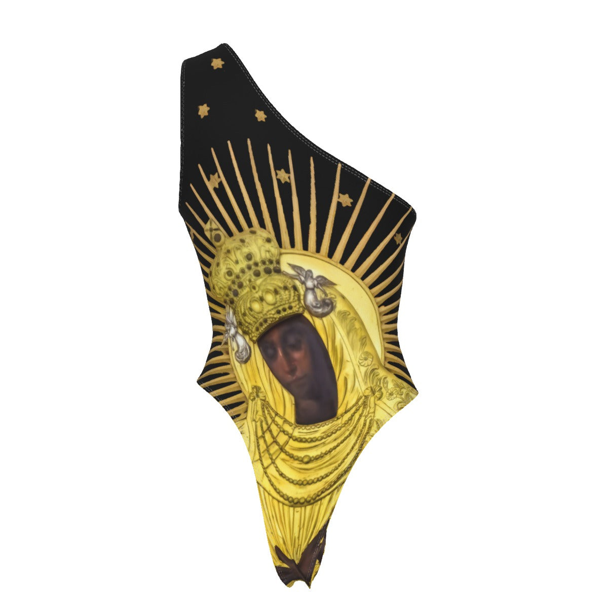 Villa Blvd Golden Noir One-Shoulder Bodysuit