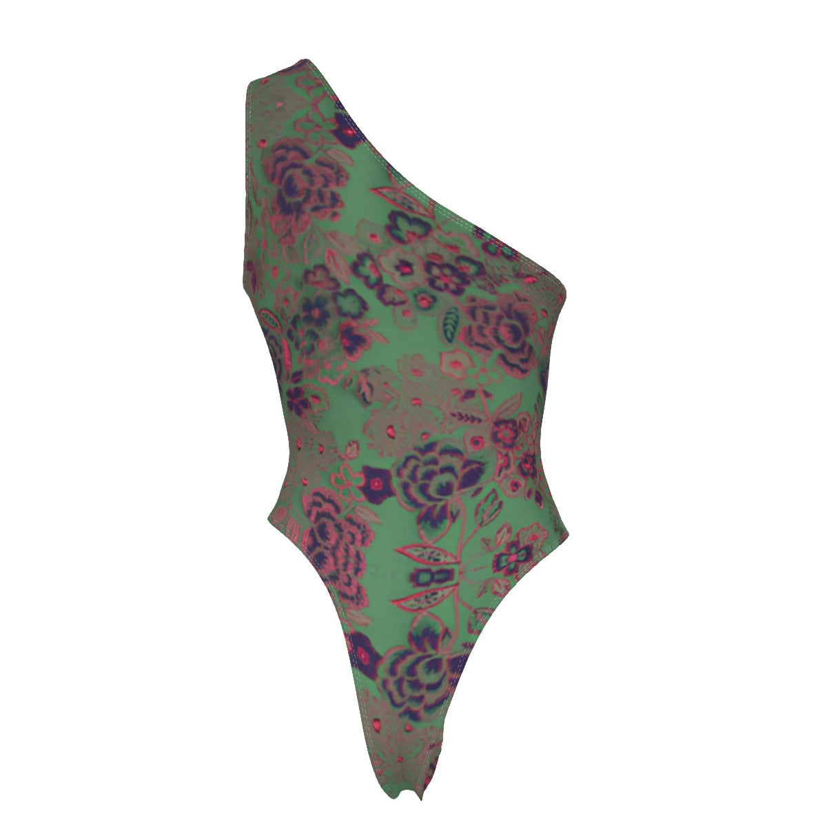 Villa Blvd Avenir Fleur Garden Brocade One-Shoulder Bodysuit