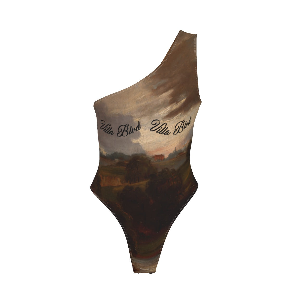 Villa Blvd Script Countryside One-Shoulder Bodysuit