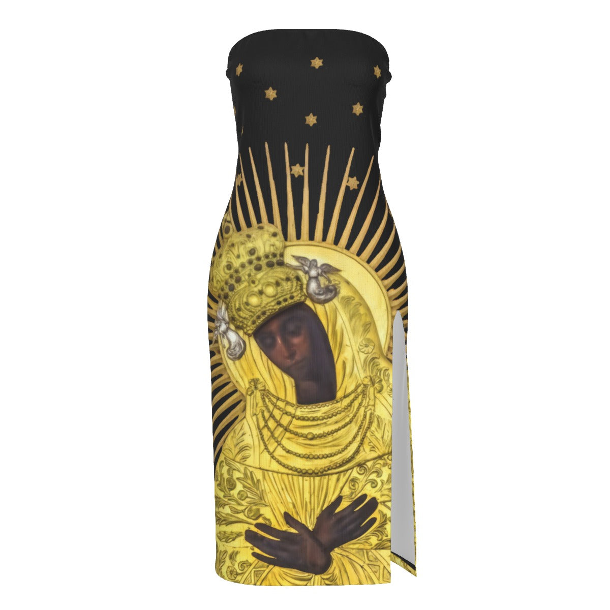 Villa Blvd Golden Noir Bandeau Dress
