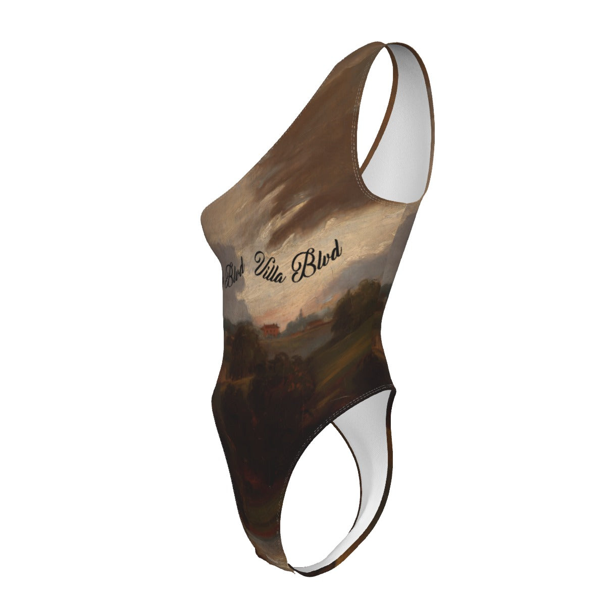 Villa Blvd Script Countryside One-Shoulder Bodysuit