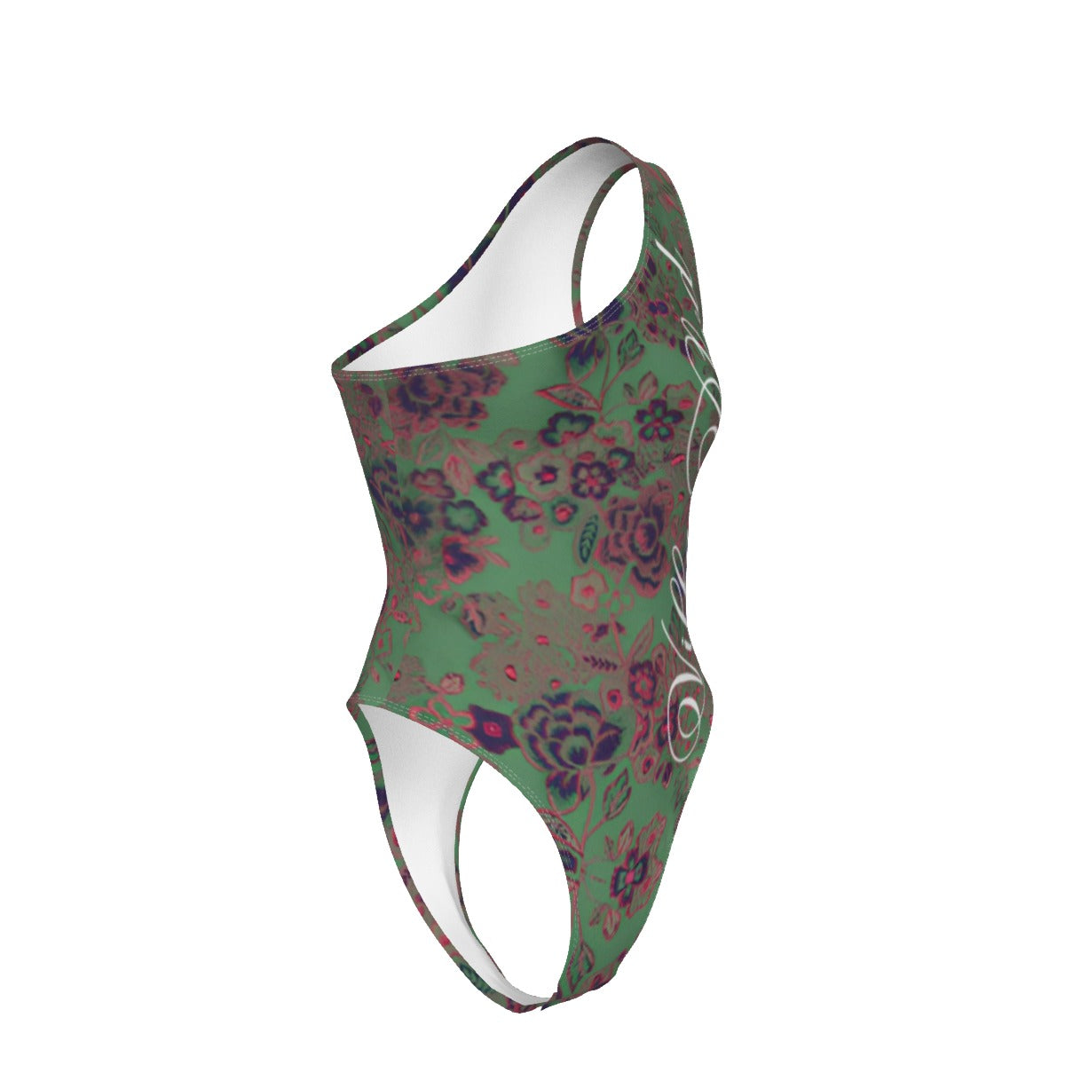 Villa Blvd Avenir Fleur Garden Brocade One-Shoulder Bodysuit