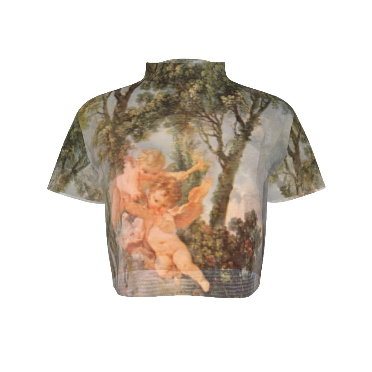 Villa Blvd Cupid's Garden Mesh Crop Top