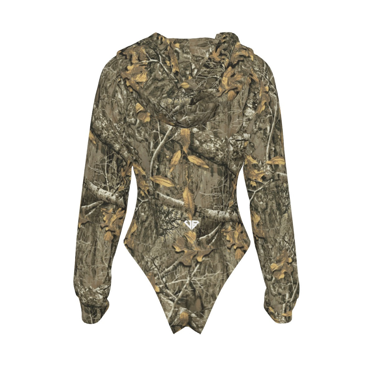 Villa Blvd Woodland Camo Striped Hooded Bodysuit