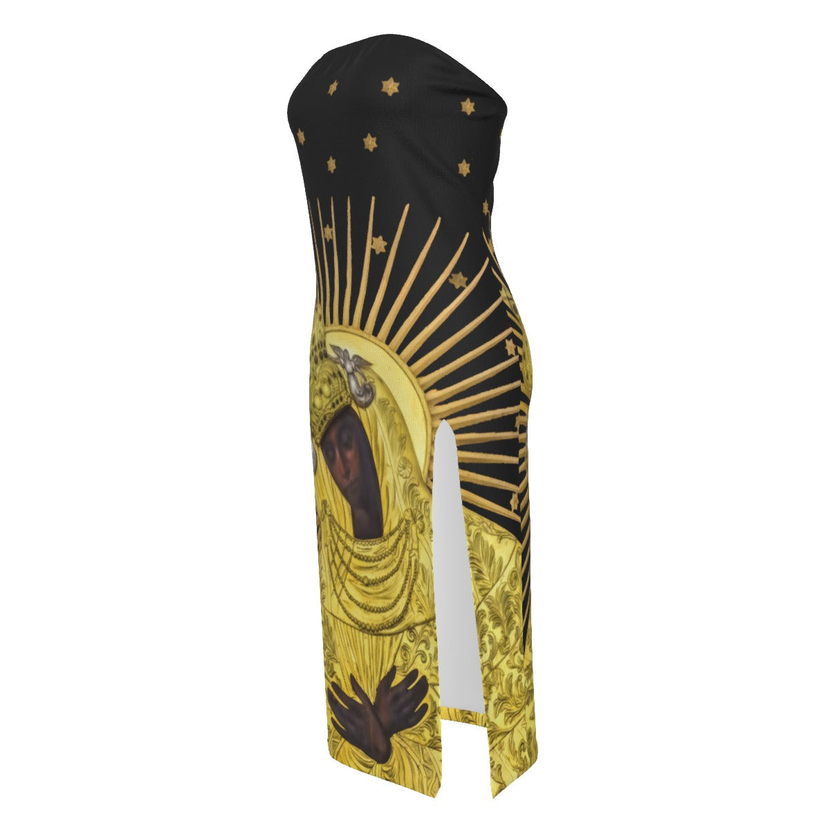 Villa Blvd Golden Noir Bandeau Dress