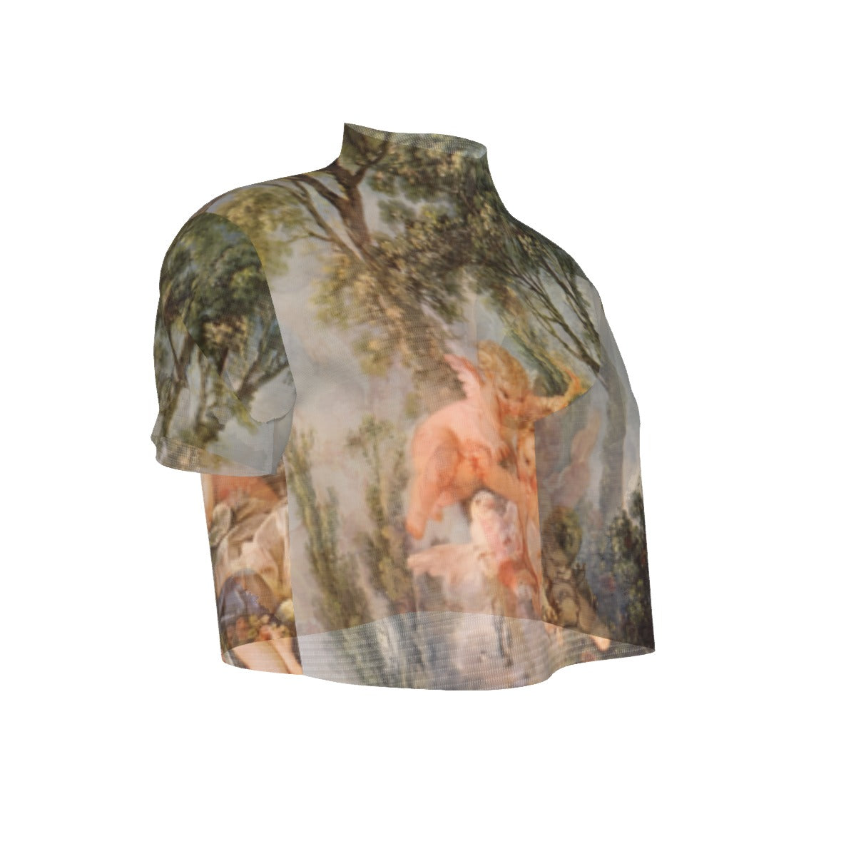 Villa Blvd Cupid's Garden Mesh Crop Top