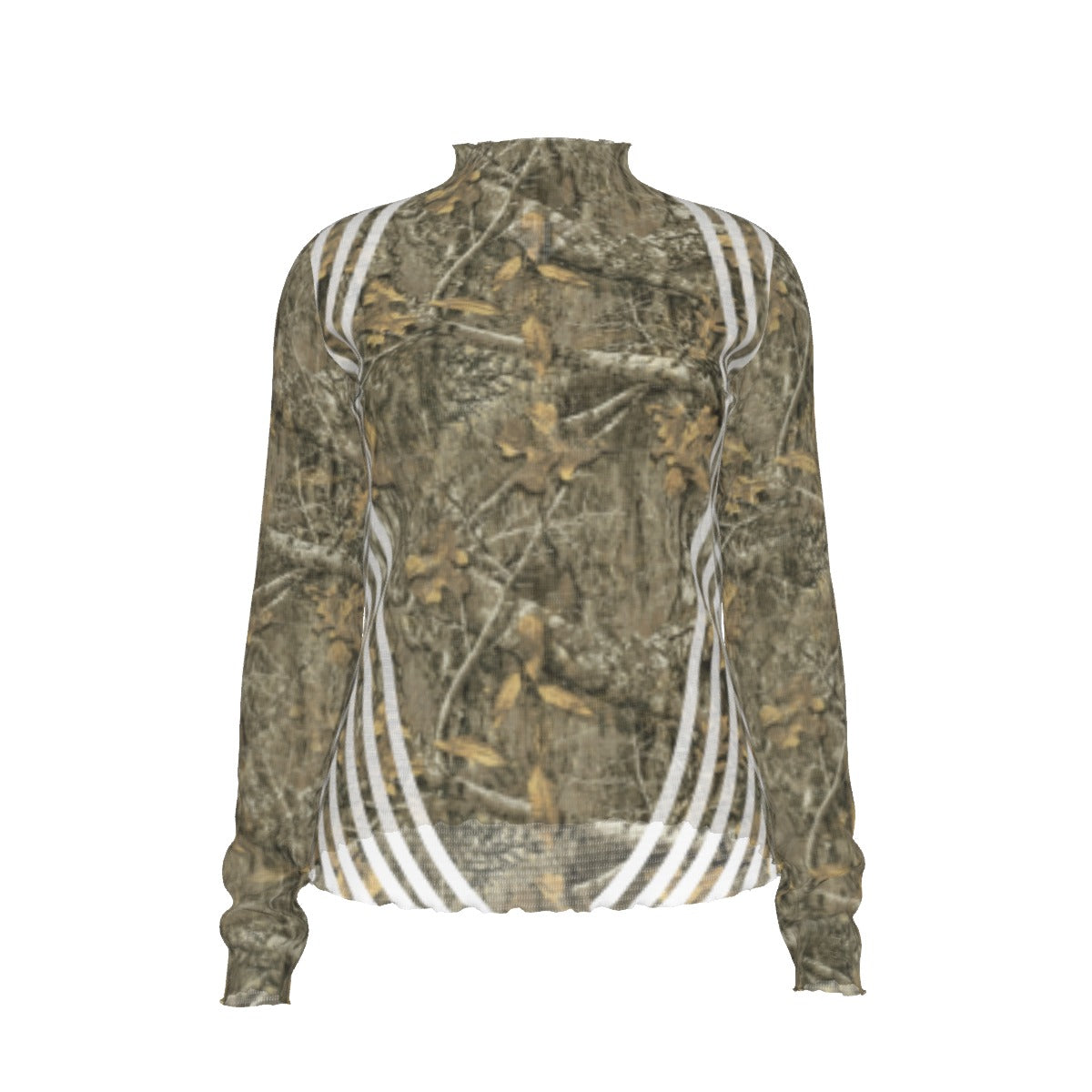 Villa Blvd Woodland Camo Striped Mesh Tee