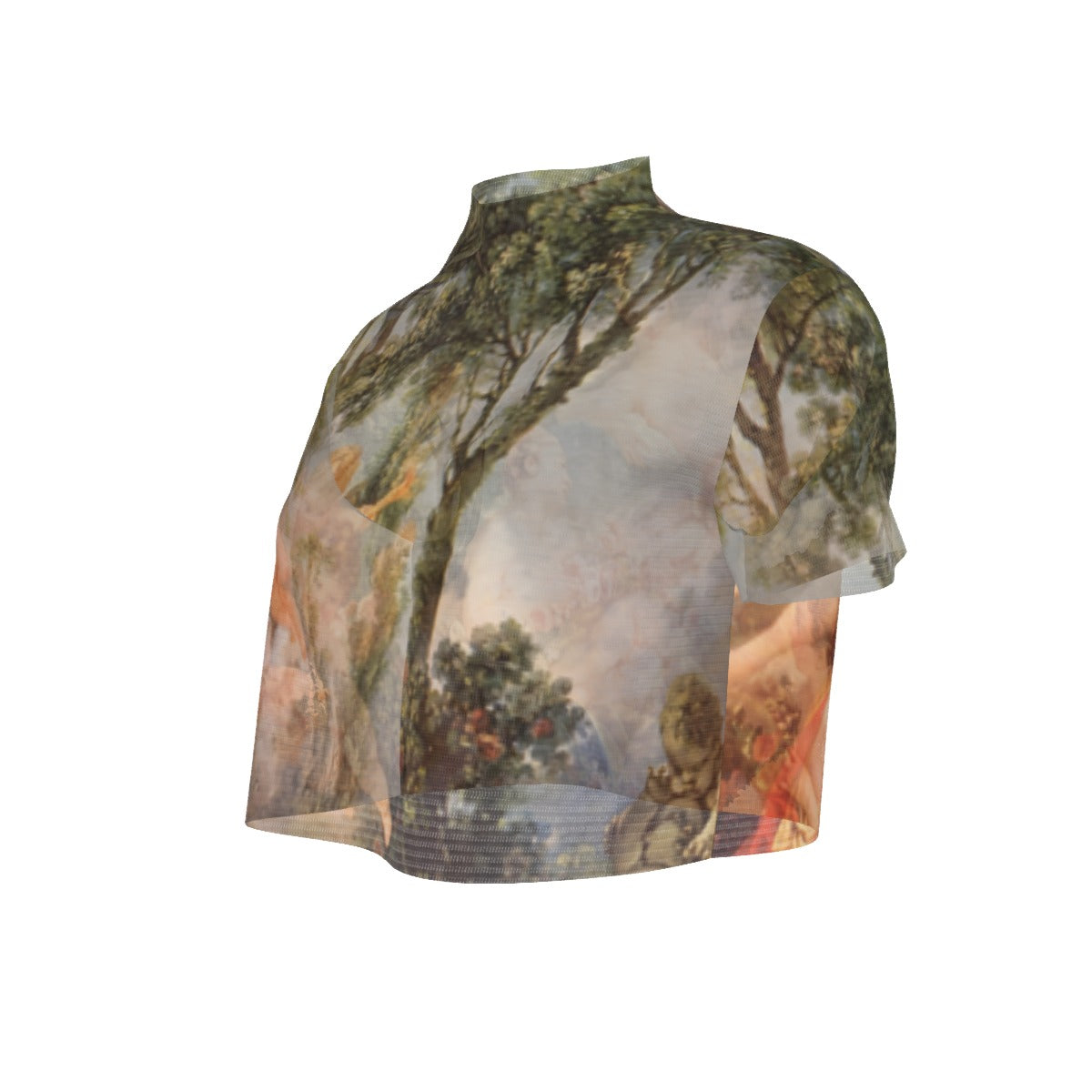 Villa Blvd Cupid's Garden Mesh Crop Top