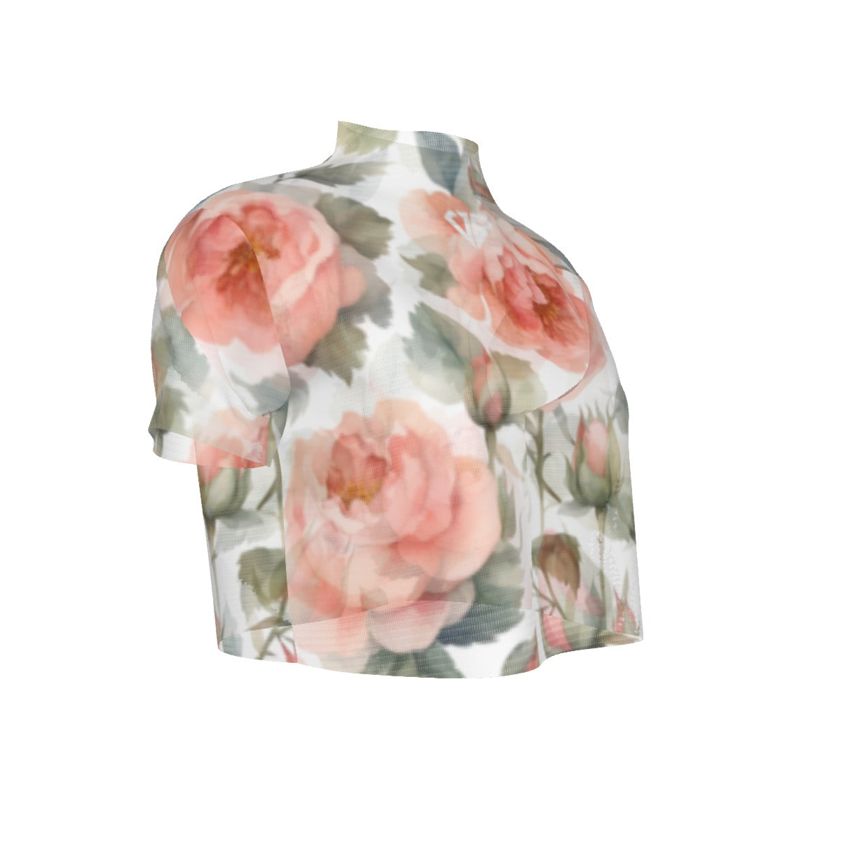 Villa Blvd ⱯPEX Diamond Blush Floral Accent Crop Top