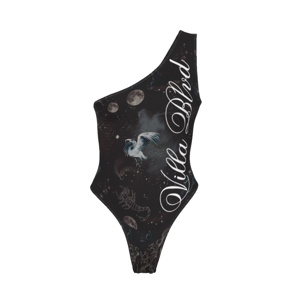 Villa Blvd Avenir Nox Caelestis One-Shoulder Bodysuit