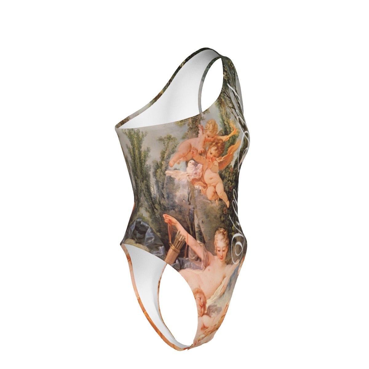 Villa Blvd Avenir Cupid's Garden One-Shoulder Bodysuit