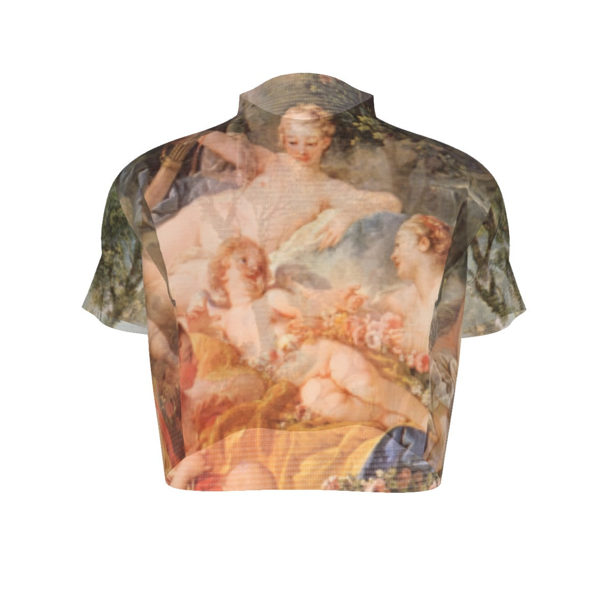 Villa Blvd Cupid's Garden Mesh Crop Top