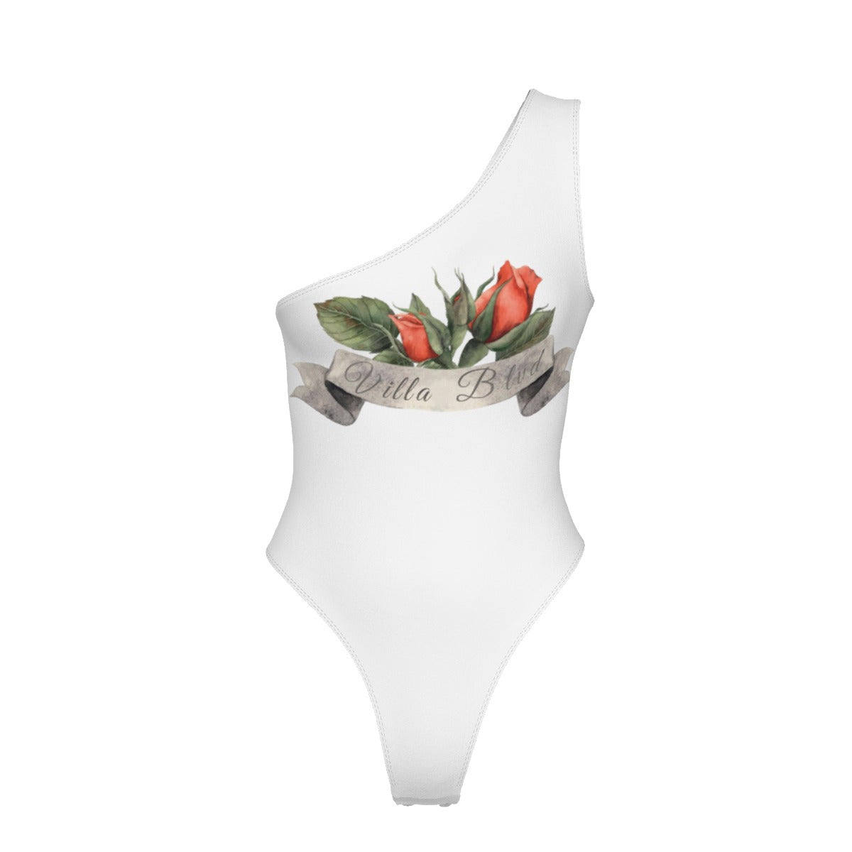 Villa Blvd Vintage Floral One-Shoulder Bodysuit