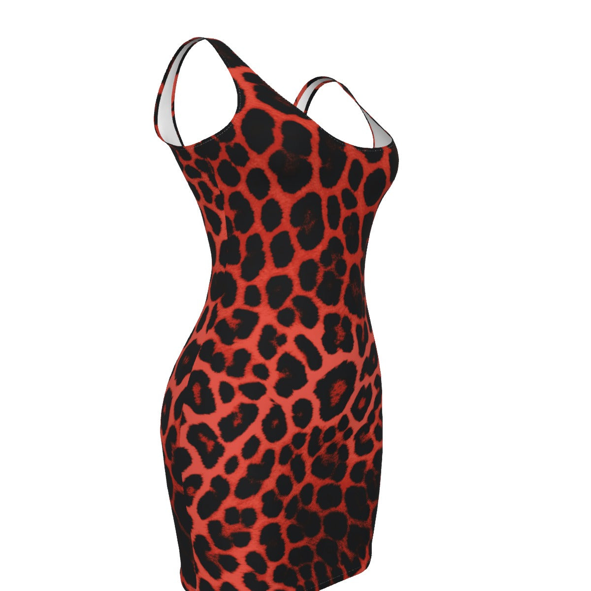 Villa Blvd Félin Fatal Rouge Bodycon Dress