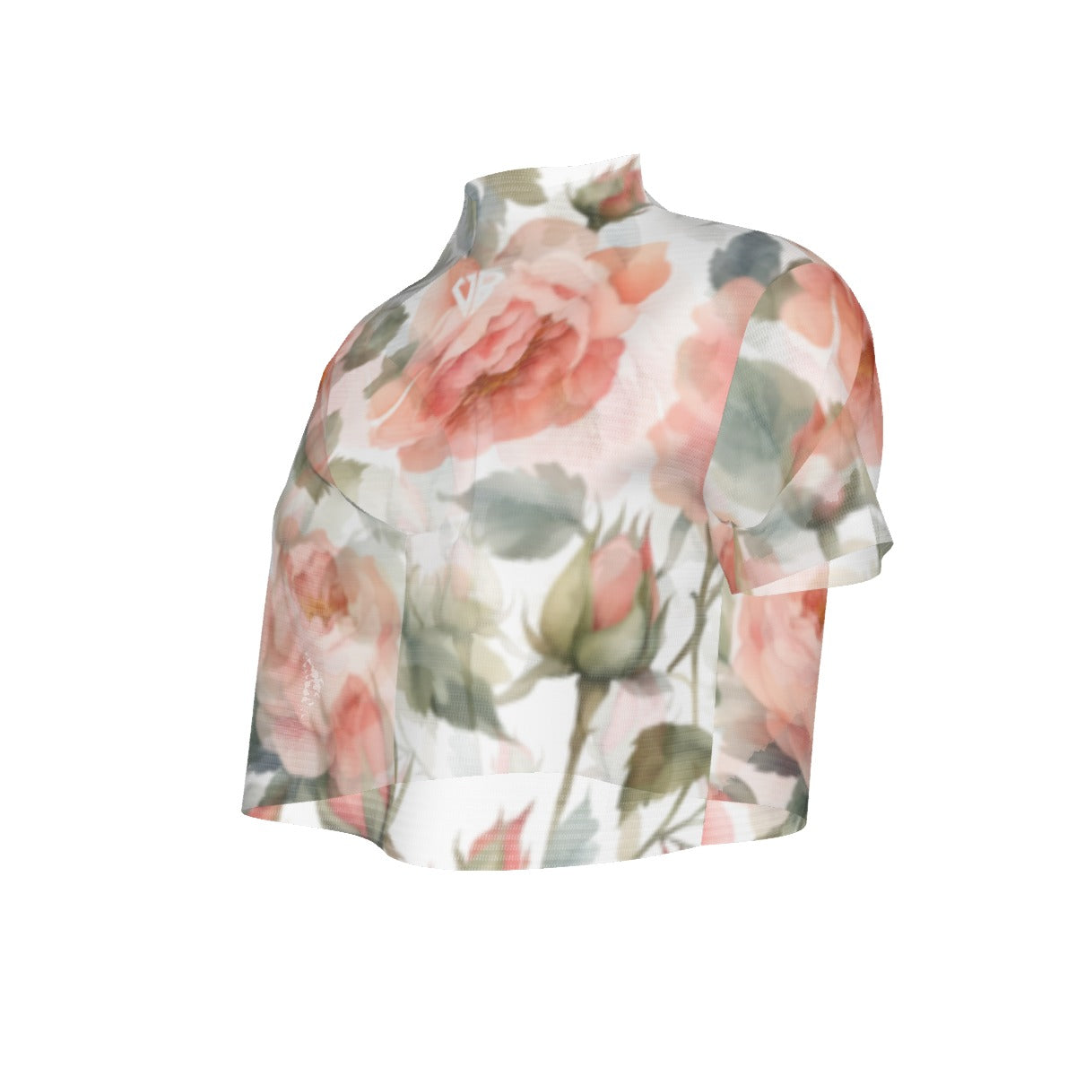 Villa Blvd ⱯPEX Diamond Blush Floral Accent Crop Top