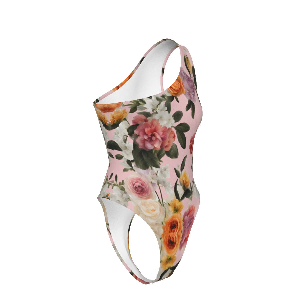 Villa Blvd Blossaira Floral One-Shoulder Bodysuit