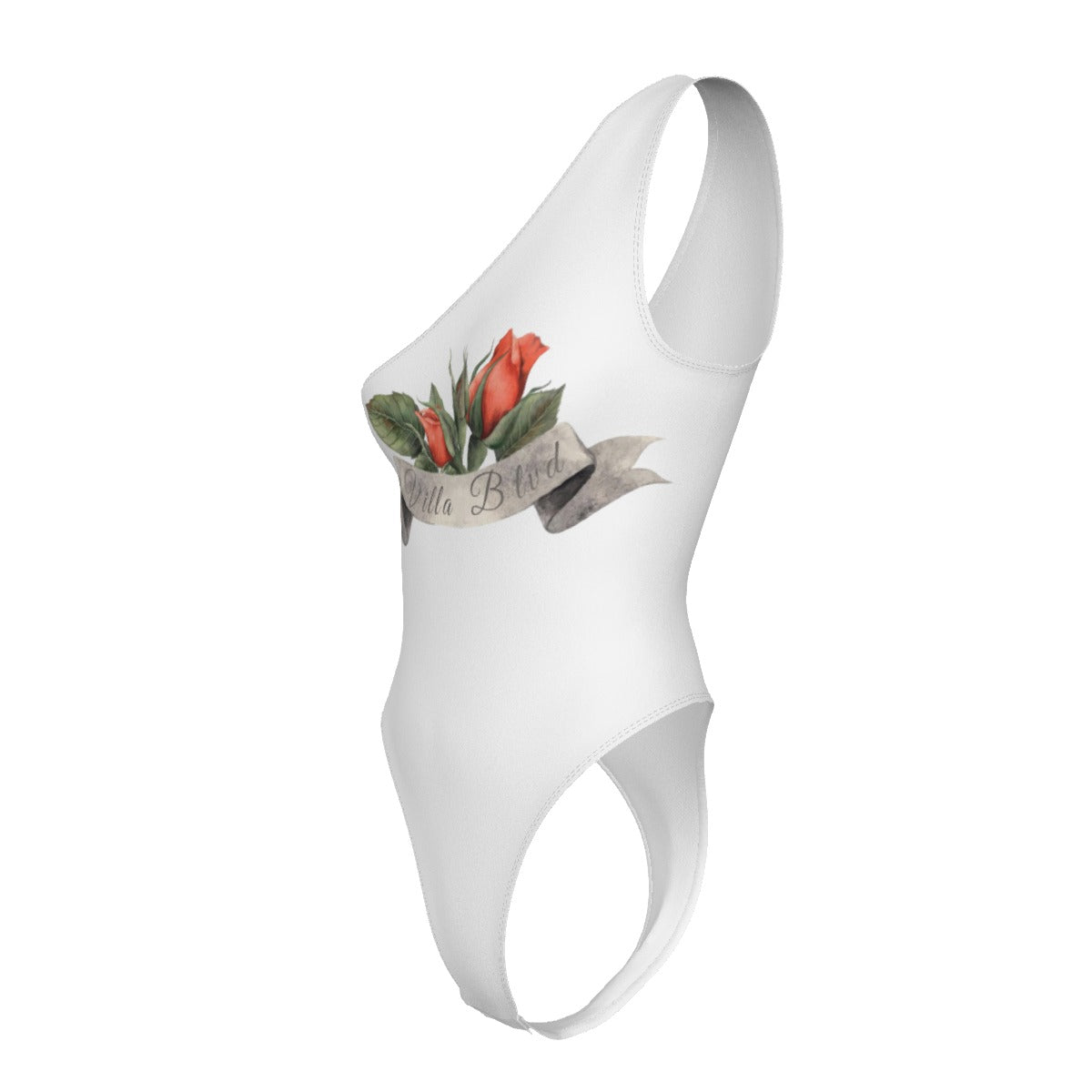 Villa Blvd Vintage Floral One-Shoulder Bodysuit