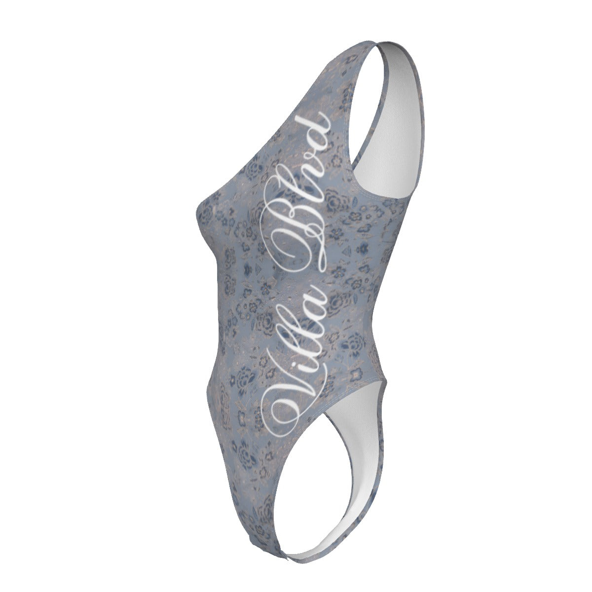 Villa Blvd Avenir Pétale Garden Brocade One-Shoulder Bodysuit