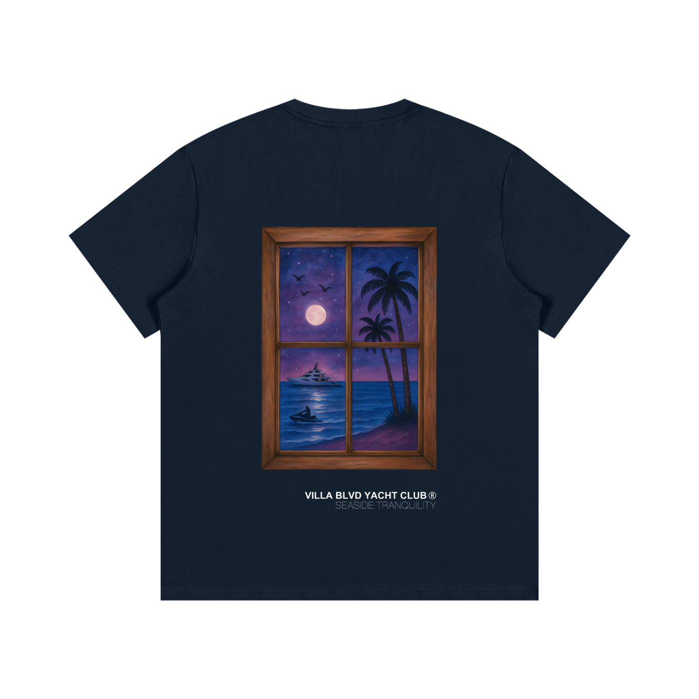Villa Blvd Seaside Night Tranquility T-Shirt ☛ Multiple Colors Available ☚