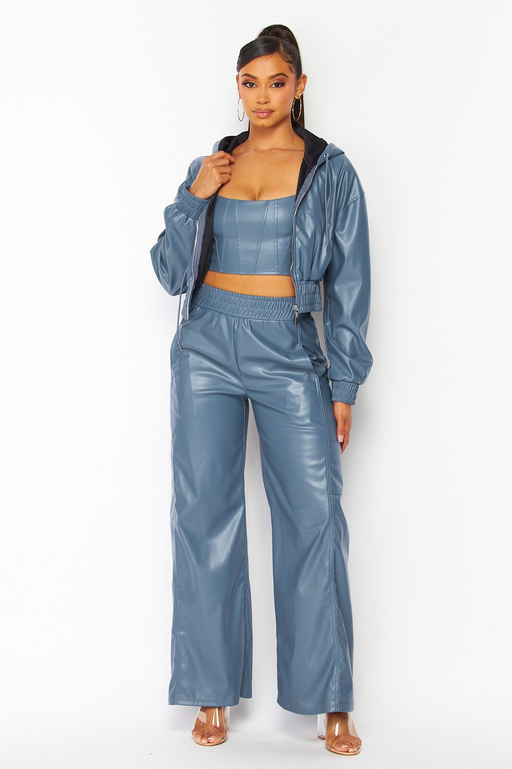 Villa Blvd ƎDEN Panelled Vegan Leather Set ☛ Multiple Colors Available ☚