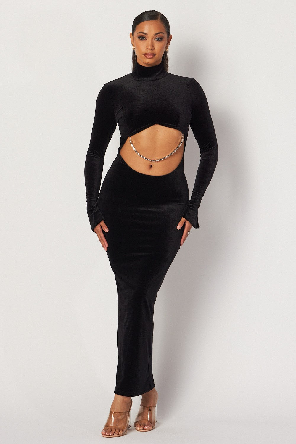 Villa Blvd ƎDEN Velvet Chain Dress