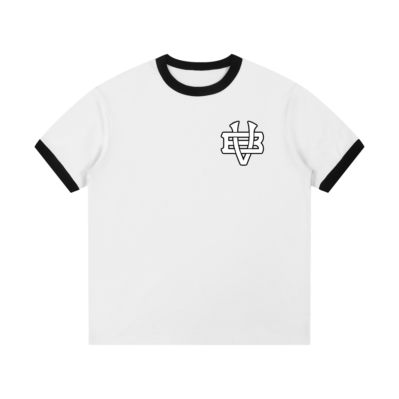 Villa Blvd Bold Vintage Contrast Edge Crewneck T-Shirt
