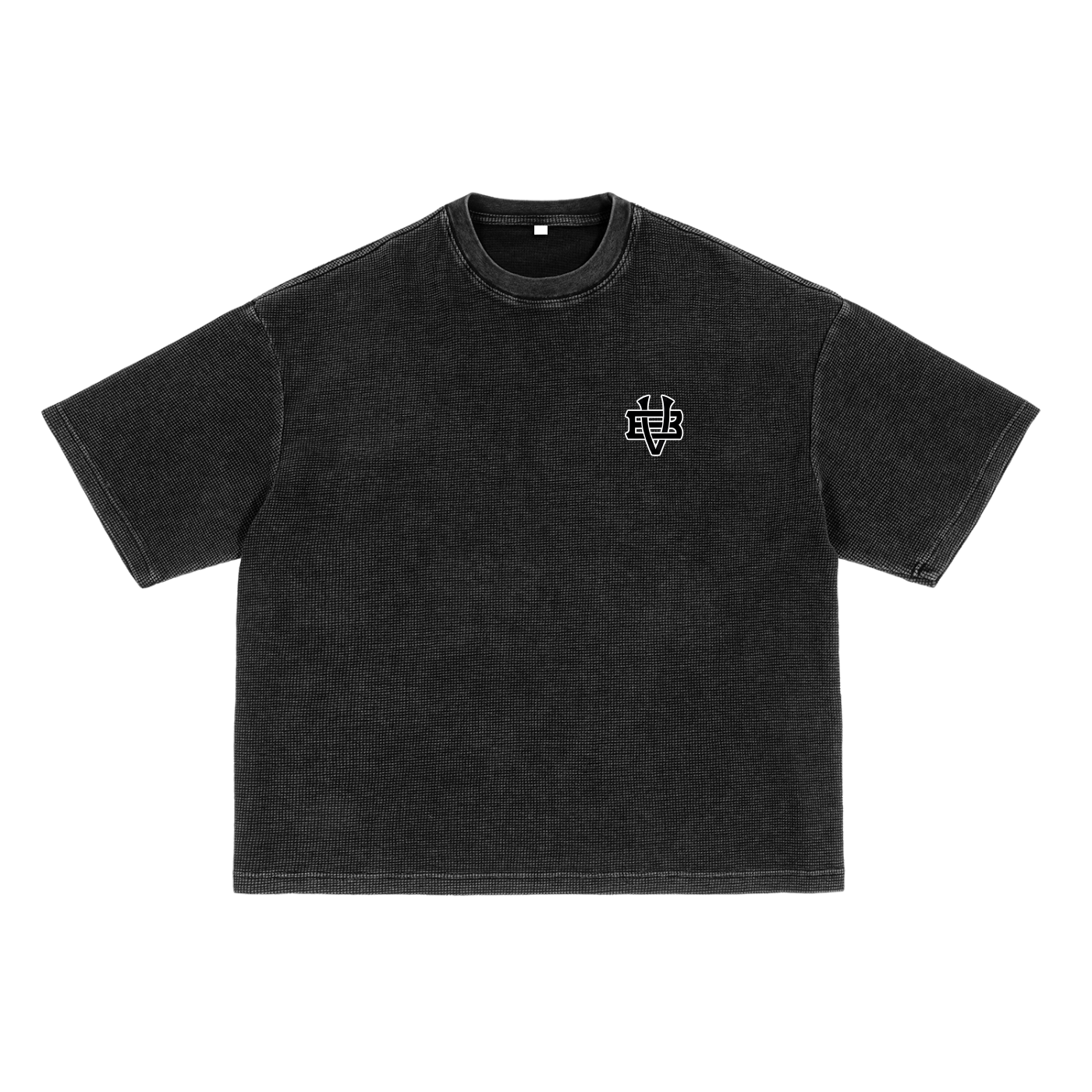 Villa Blvd Bold Vintage Waffle-Texture Washed T-Shirt