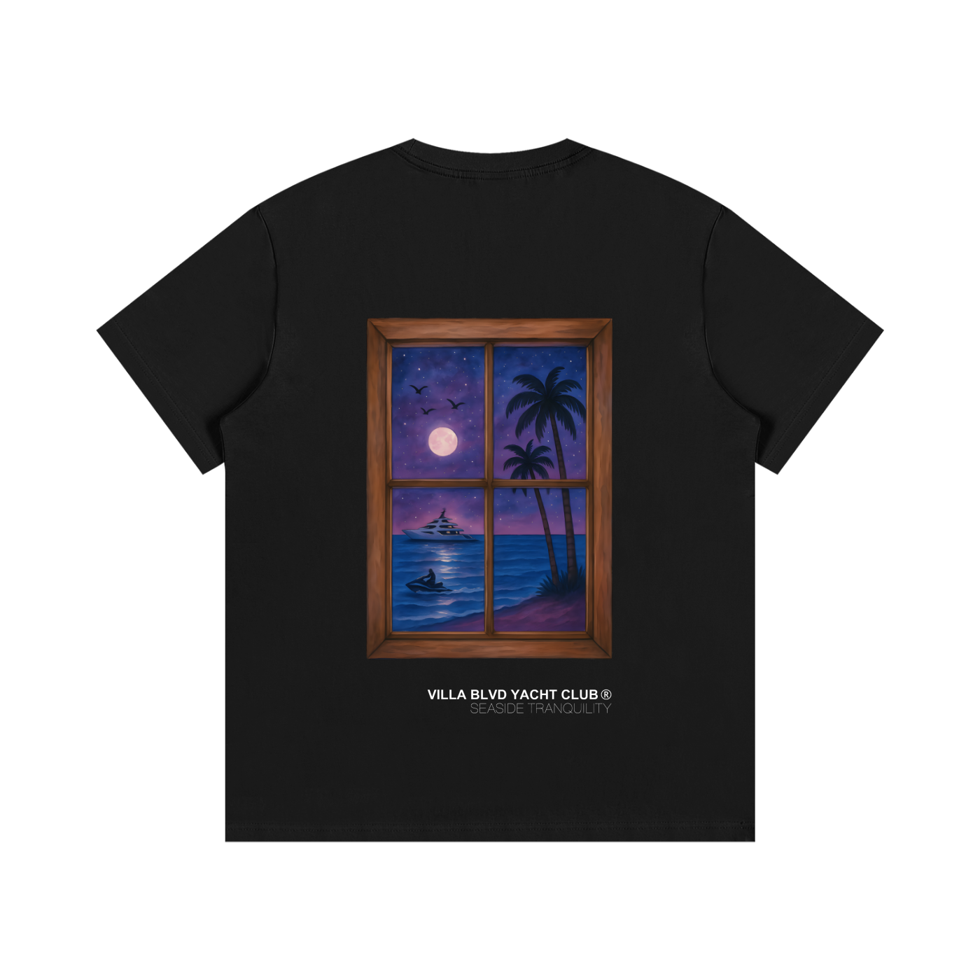 Villa Blvd Seaside Night Tranquility T-Shirt ☛ Multiple Colors Available ☚