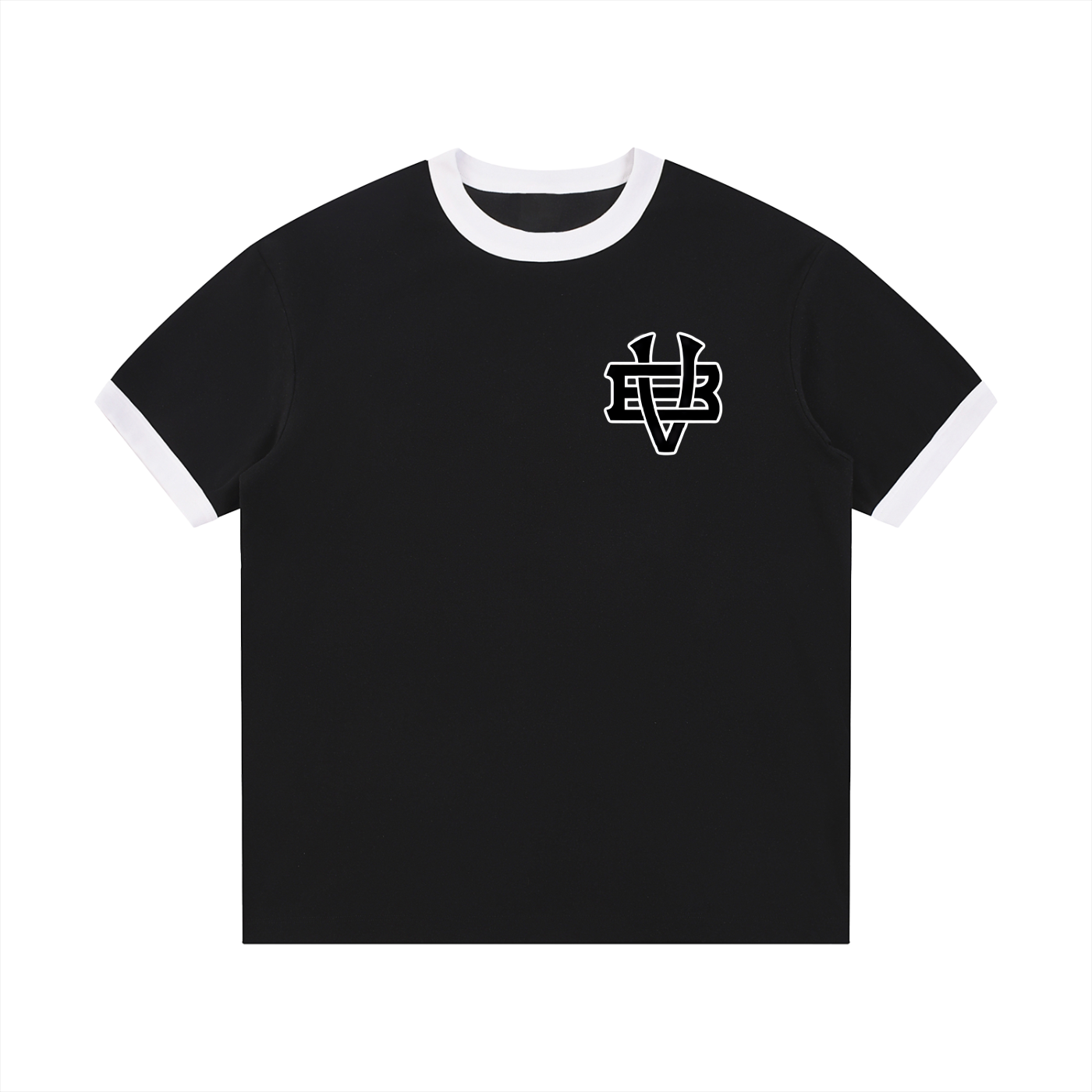 Villa Blvd Bold Vintage Contrast Edge Crewneck T-Shirt