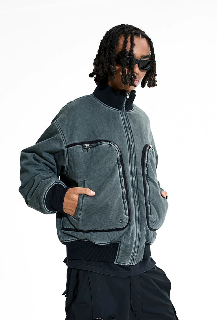 Villa Blvd Retro Washed Distressed Jacket