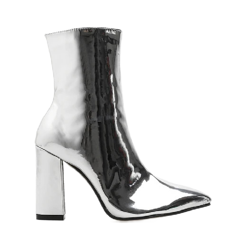 Villa Blvd Metallic Patent Leather Ankle Boots ☛ Multiple Colors Available ☚
