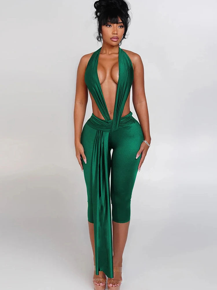 Villa Blvd Halter Ribbon Romper ☛ Multiple Colors Available ☚