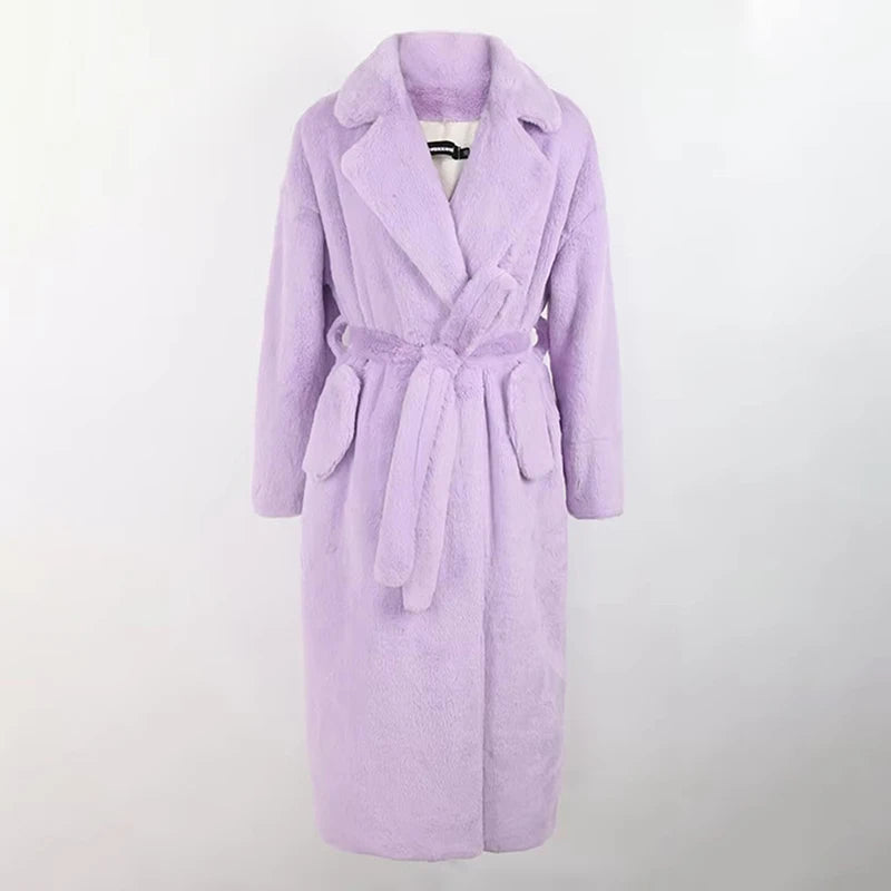 Villa Blvd Fluffy Faux Fur Long Coat ☛ Multiple Colors Available ☚