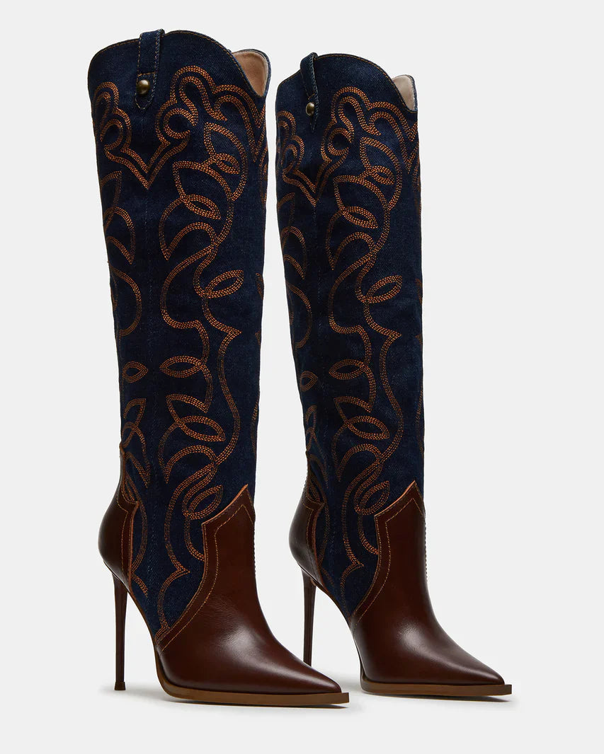 Villa Blvd Western Embroidered Cowgirl Boots ☛ Multiple Colors Available ☚
