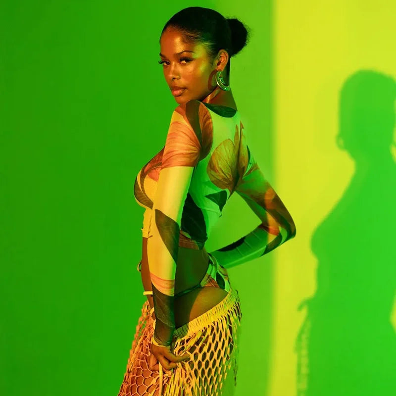 Villa Blvd Floral Mesh Tee ☛ Multiple Colors Available ☚