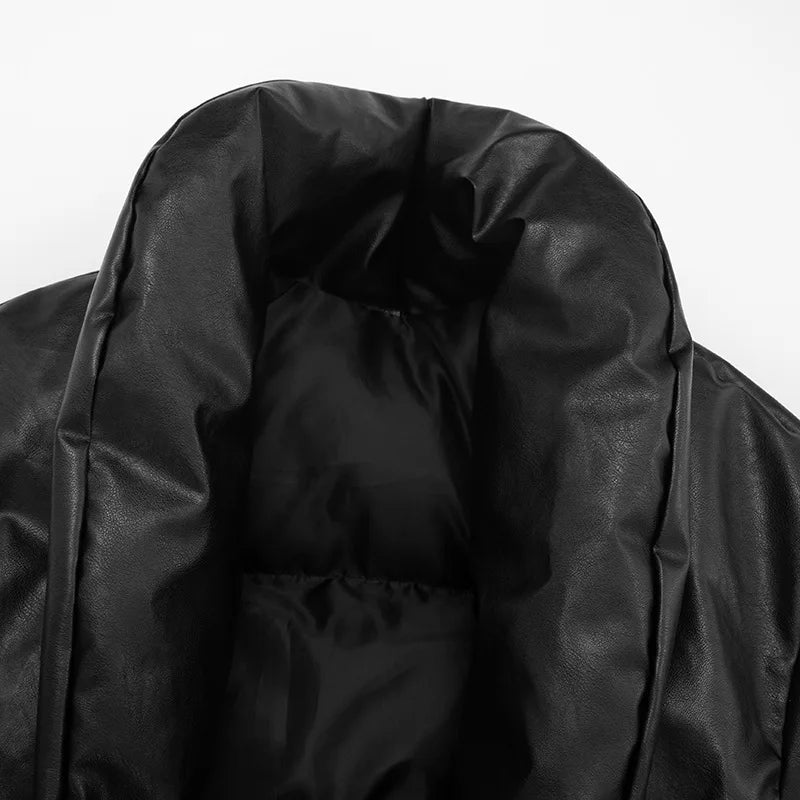Villa Blvd Vegan Leather Puffer Jacket