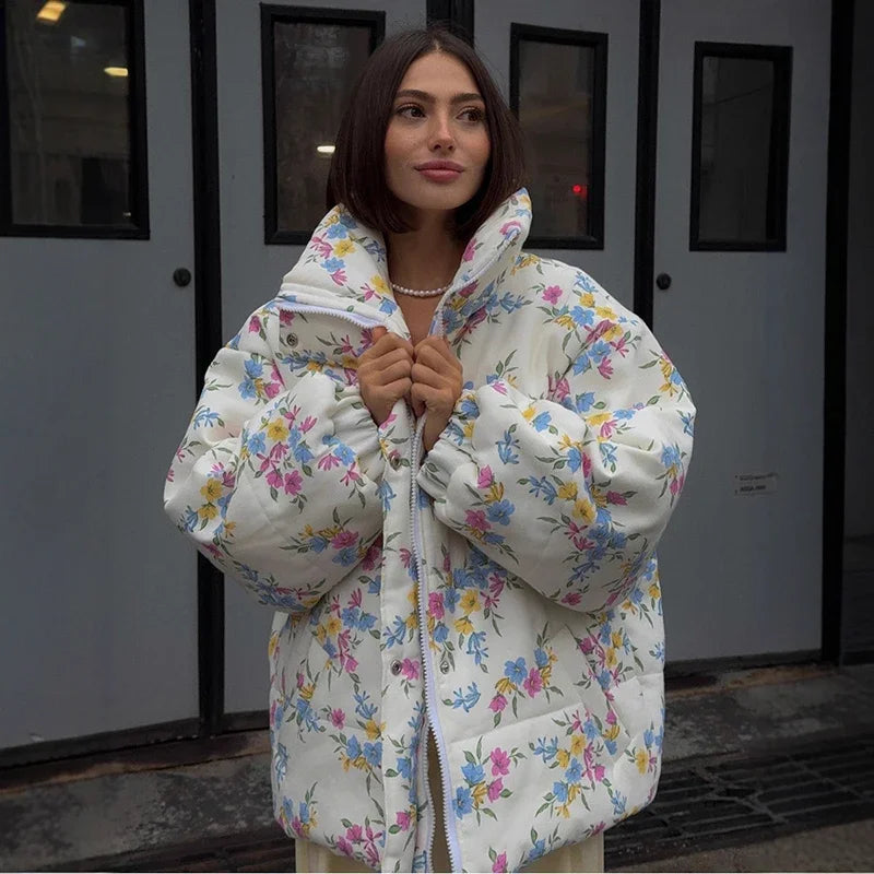 Villa Blvd Floral Puffer Jacket