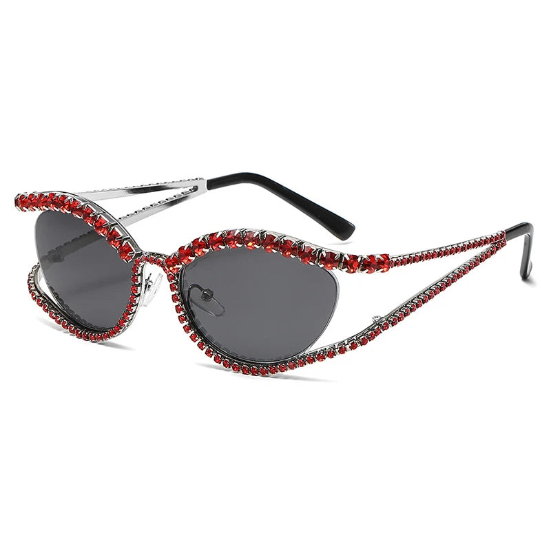 Villa Blvd Luxe Diamond Cat-Eye Sunglasses ☛ Multiple Colors Available ☚