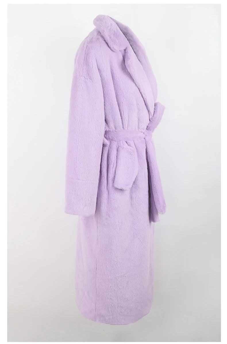 Villa Blvd Fluffy Faux Fur Long Coat ☛ Multiple Colors Available ☚